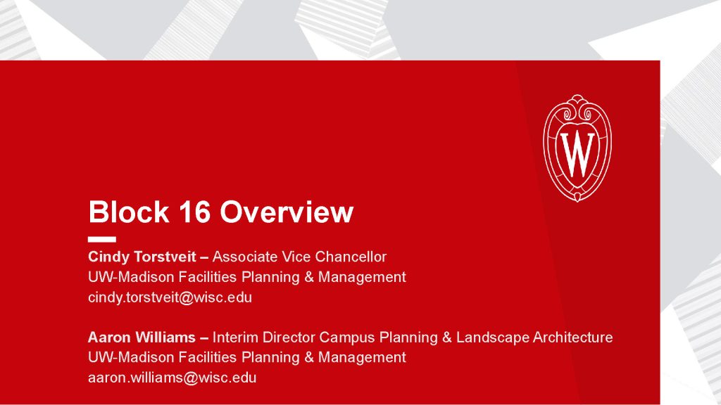Block 16 overview title slide