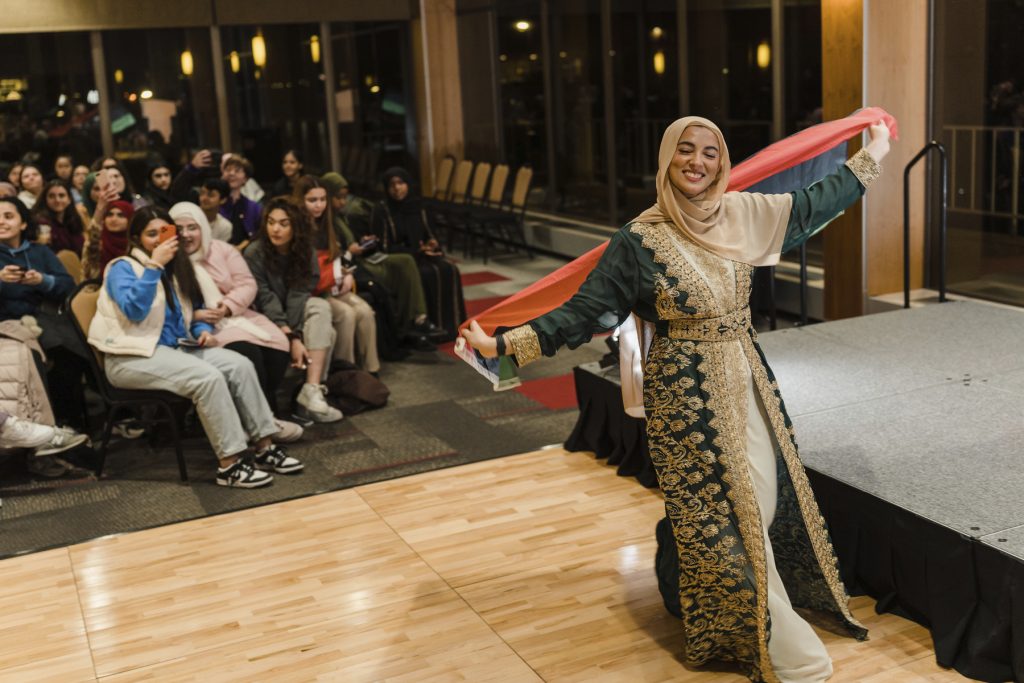 Student Ghaida Edreis proudly representing her Libyan heritage
