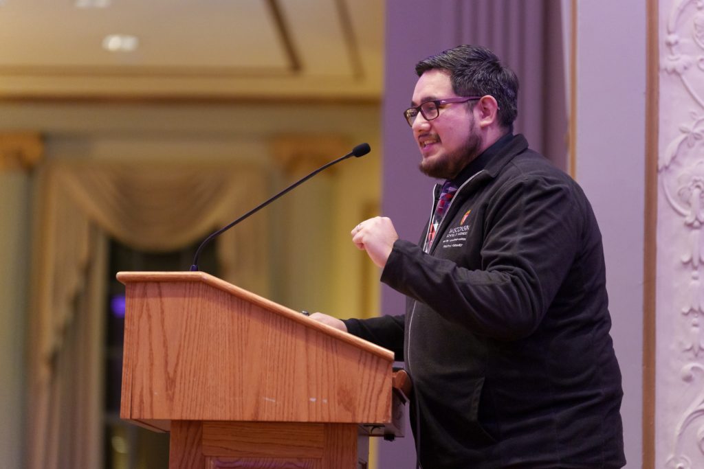 Director of the Multicultural Center within the Wisconsin School of Business Arturo "Tito" Diaz speaks at MCC 50th Anniversary celebration.