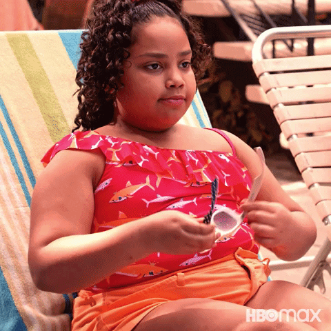 Gif of a girl relaxing