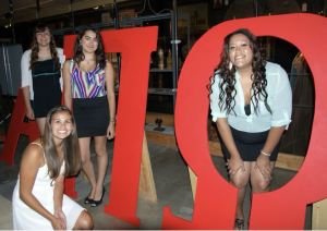 Alpha Pi Omega Siblings McKaylee Duquain, Lakita Maulson, Bobbi Skenandore and Kelsey Bigboy (left to right) at the 2013 Grand Gathering - APiO's annual convention.