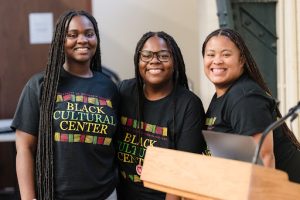 BCC interns Jaiden Russell (R) and Jada Young (L) at the BCC’s New Student Welcome Event.