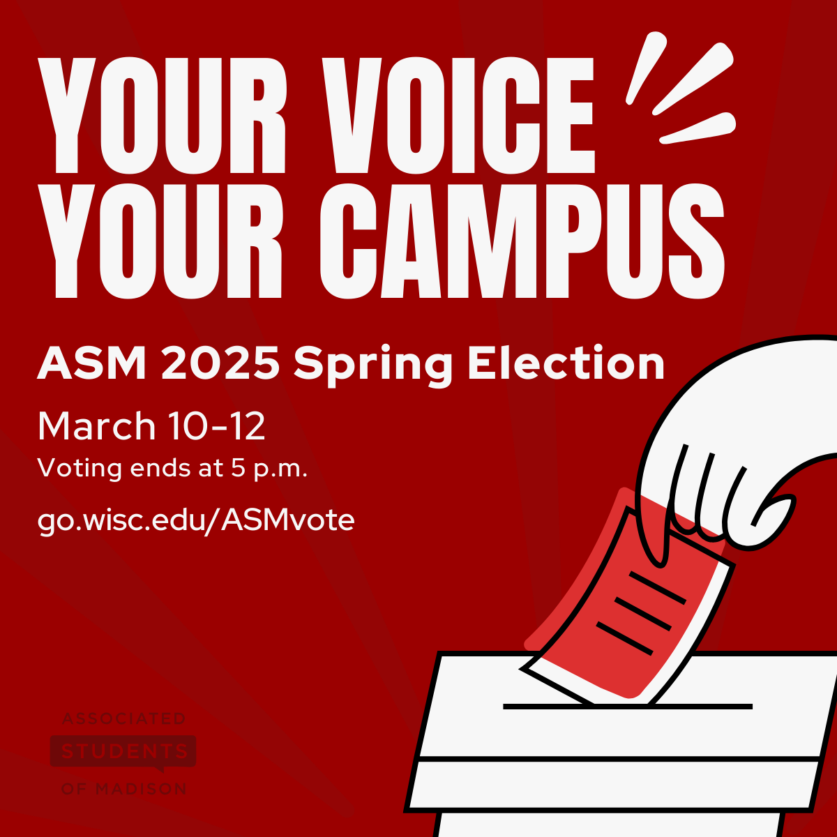 Get ready to vote in the Spring ASM Elections March 10-12
