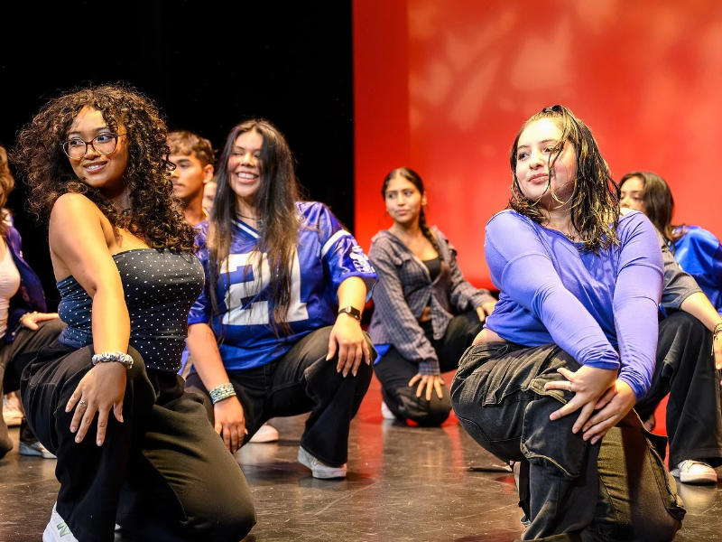 Students perform on stage at the annual MCOR event